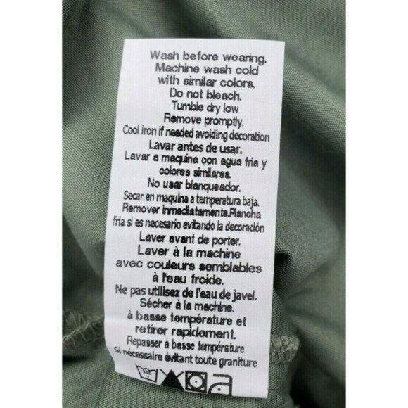 Men's Tall Olive Green 2-Way Stretch Scrub Top Style WW695T - Durable - Picture 8 of 12